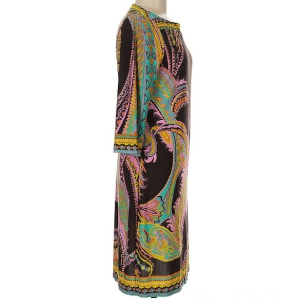 Beige by ECI Size 6 Casual short multicolor print dress beautiful - Picture 3 of 6